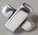 kleine X-Niete, silberfarben
