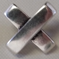 mittlere X-Niete, silberfarben