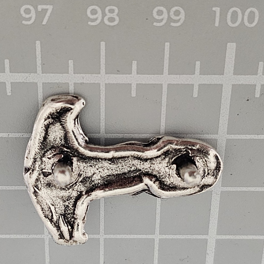 WIKINGERHELM-HAMMER,Fb:silber,Thor,Mjölnir,Mittelalter