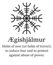 Anhänger Raben-Schädel 'AEGISHJALMUR', Fb: schwarzeisen