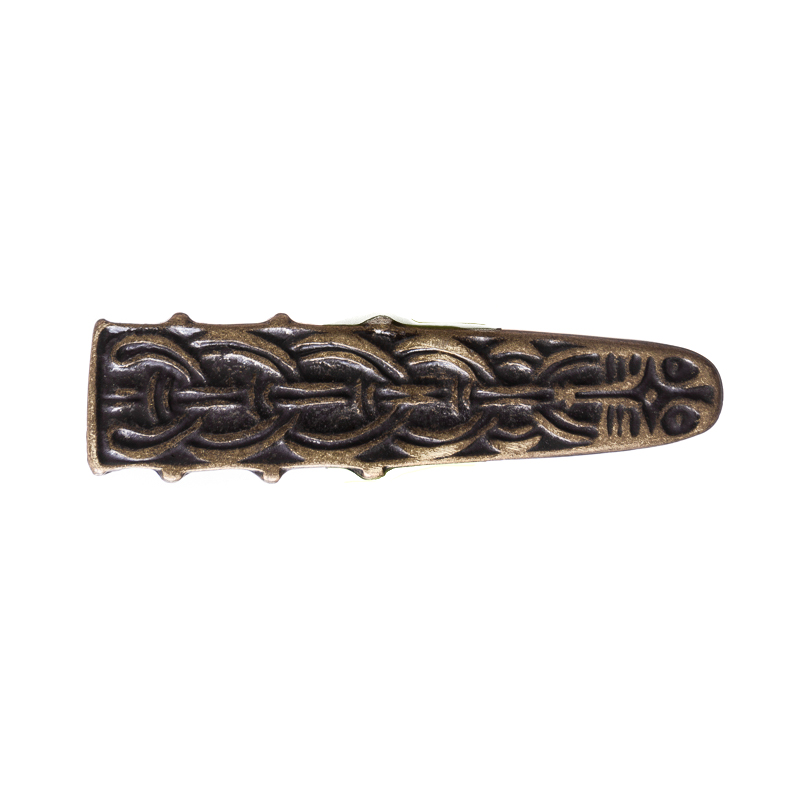 altmessingfarbene Gürtelspitze Celtic II  1,5cm