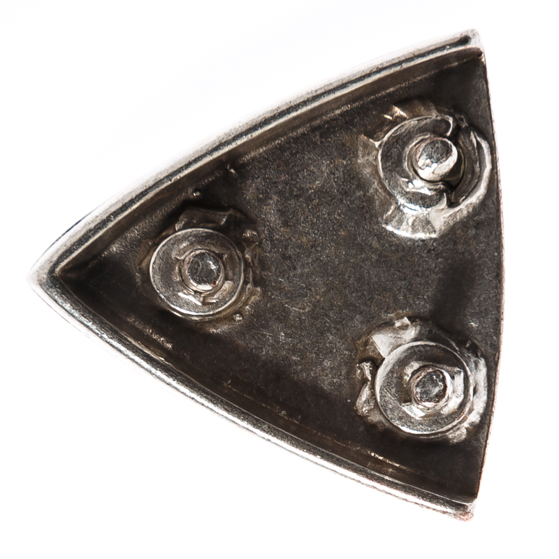 silberfarbene Mittelalter Gürtelspitze 4cm