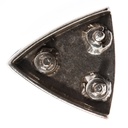 silberfarbene Mittelalter Gürtelspitze 4cm