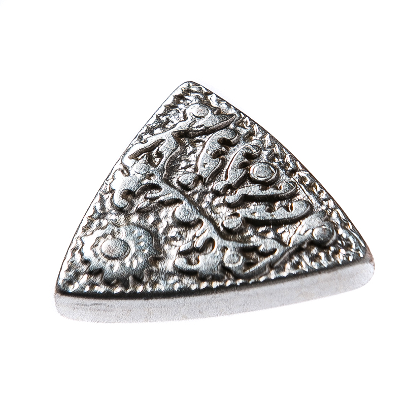 silberfarbene Mittelalter Gürtelspitze 4cm