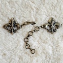LILIEN,Verschluss,Fb:messing,Umhang,Mittelalter,Larp,Royal