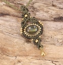 Boho Makramee Halskette, Unikat Elfenschmuck, Boho Choke 1