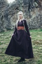 Unterkleid "Silke" braun langarm bodenlang 100% Baumwolle Leonardo Carbone 4899d