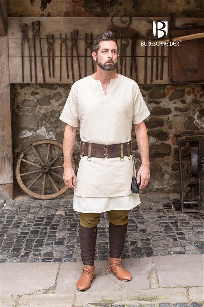 [010014NH24-S] Kurzarmtunika Aegir, Hanf Mittelalterliches vom Burgschneider (S)