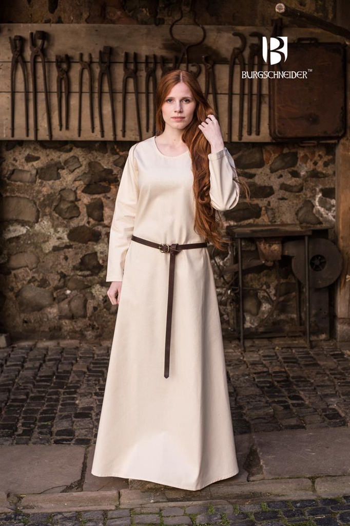 Unterkleid Freya - Natur: Authentisches Untergewand für LARP und Reenactment