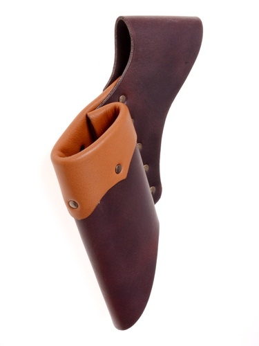 [15365-004] Larp Schwerthalter einfach Leder - Accessoire für Larp & Mittelalter (schwarz-schwarz)