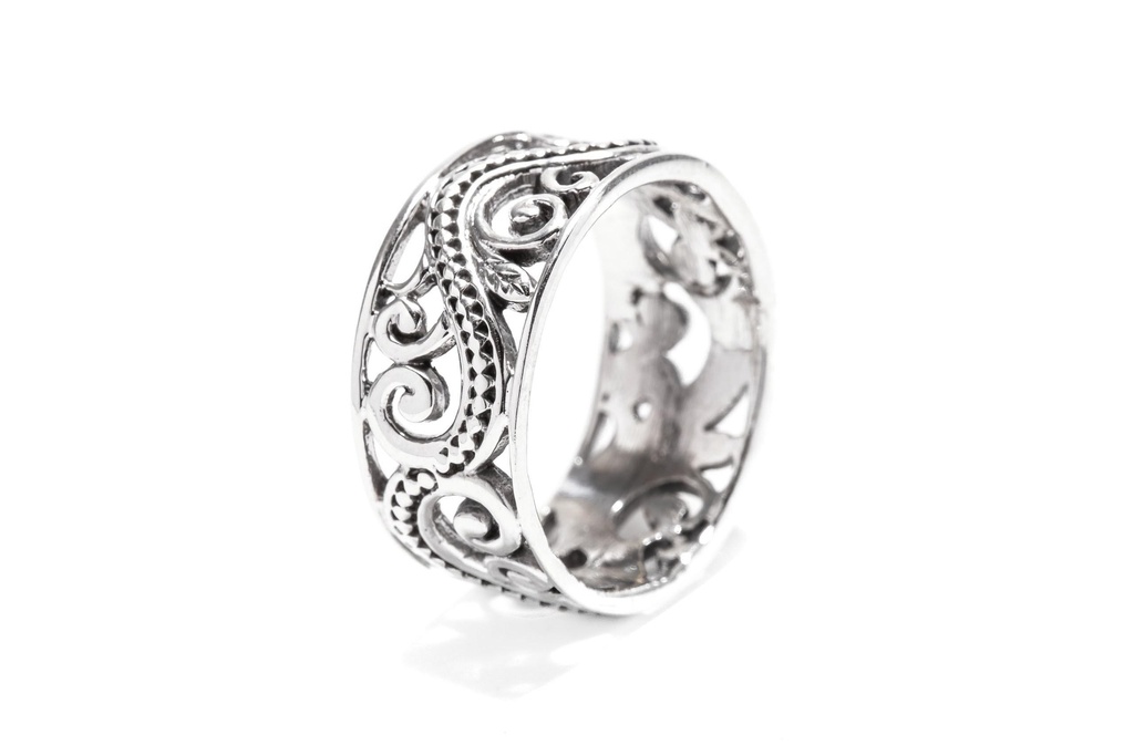 Ring 'Almina' Elfenhafter Ring mit Lebensspiralen Silberring Silberschmuck