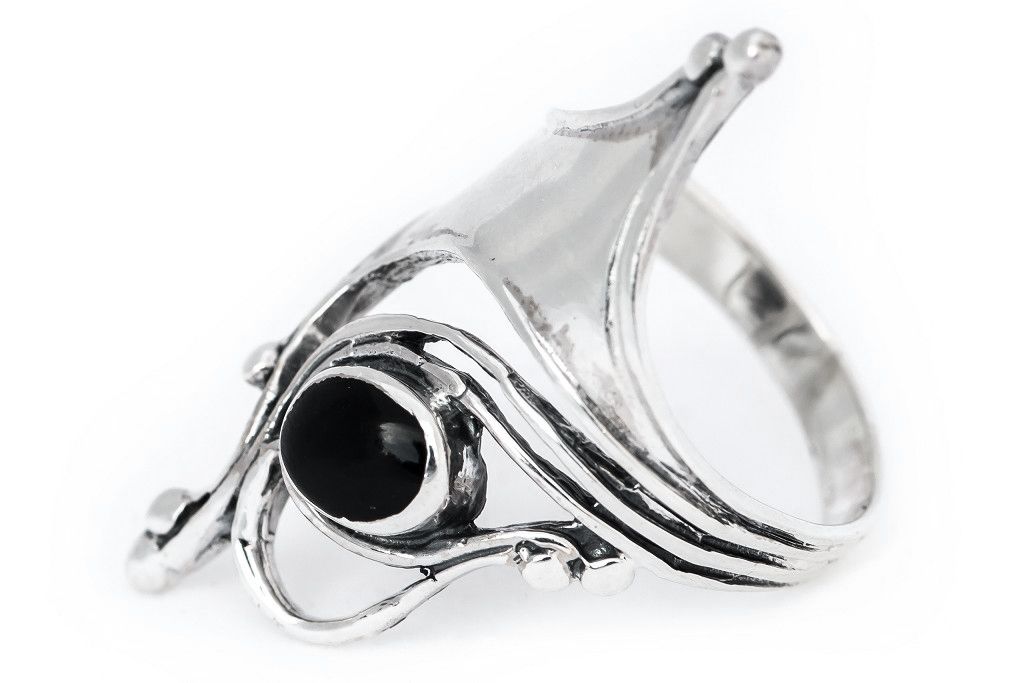 [17260-001] Ring mit Onyx 'Venice' Silberschmuck Silber (14,5/46)