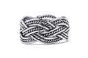 Ring Flechtring 'Zoran' Silber Handgeschmiedet 1,3 cm Wikinger Schmuck