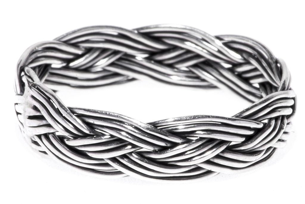 [17265-001] Ring Flechtring 'Zaera' Wikingerschmuck Silber Schmuck (14/44)