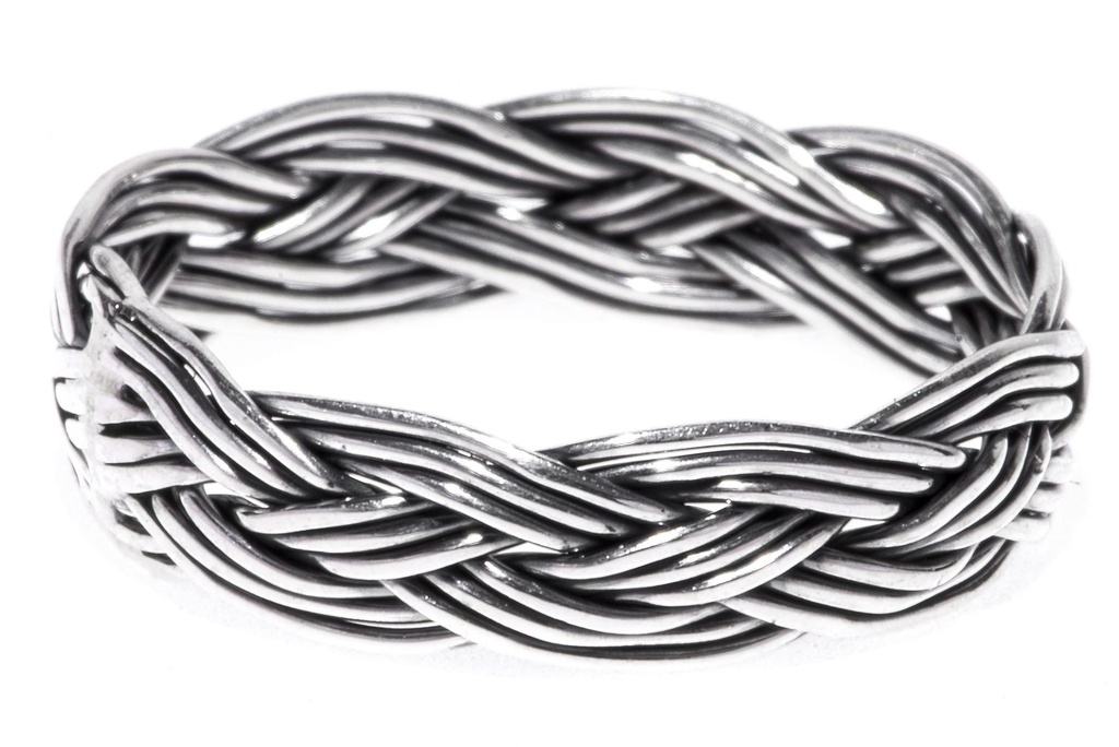 [17265-001] Ring Flechtring 'Zaera' Wikingerschmuck Silber Schmuck (14/44)