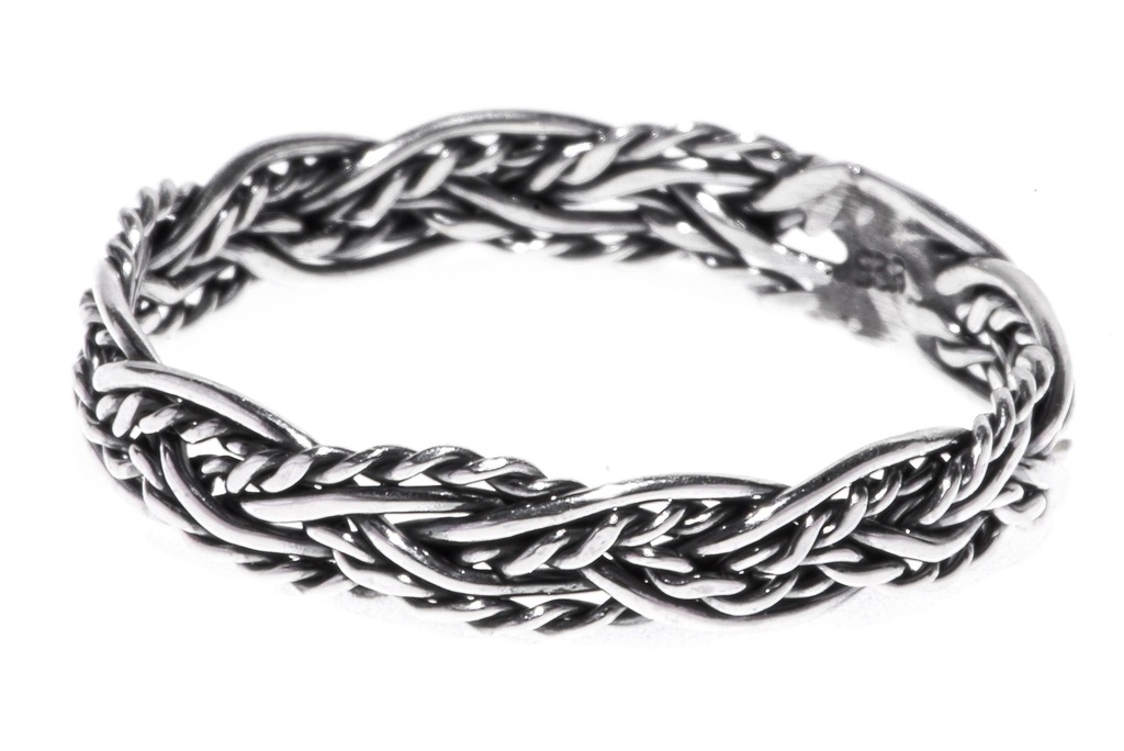 [17266-001] Ring Ricara aus Silber 925 – Zarter Wikinger Zopfring 3 mm handgeschmiedet (14 / 44)