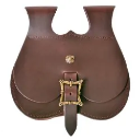 Große Nierentasche - Mittelalterliche Gürteltasche aus Leder