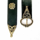 Norwegischer Wikinger Gürtel mit Riemenende und Nieten, 4 cm