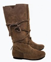 Mittelalterstiefel aus Wildleder braun - Mittelalterliches Schuhwerk