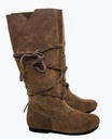 Mittelalterstiefel aus Wildleder braun - Mittelalterliches Schuhwerk