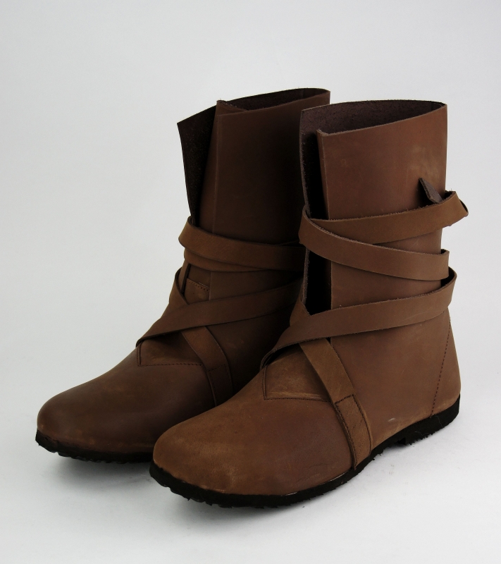 [31533-002] Wikingerstiefel Haithabu aus Nubukleder braun - Mittelalterliches Schuhwerk (37)