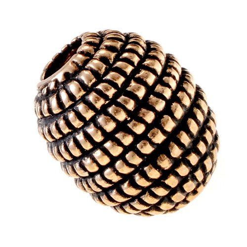 [07 BEA 08.b] Wikinger Perle Nr. B8  Granulationstechnik Bronze oder Bronze versilbert (Bronze)