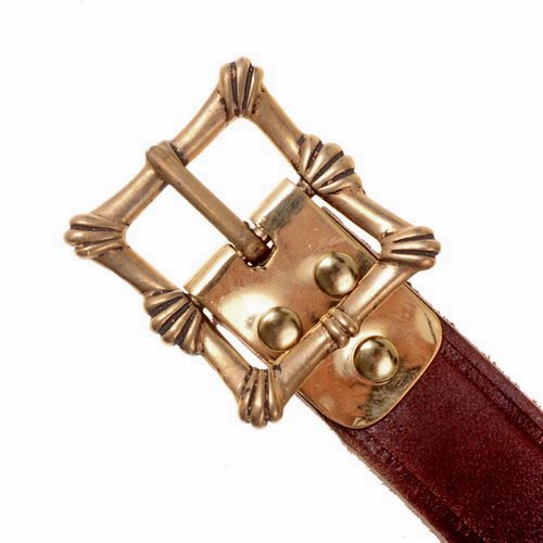 [31645-003] Mittelaltergürtel "Lancaster" - 2 cm (S, braun)