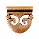 Schildförmiges Riemenende für 4  cm Gürtel - Mittelalter, Reenactment und Larp