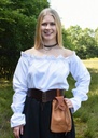 Mittelalterbluse Dörte Carmenbluse weiß 100% Baumwolle Mittelalter Larp