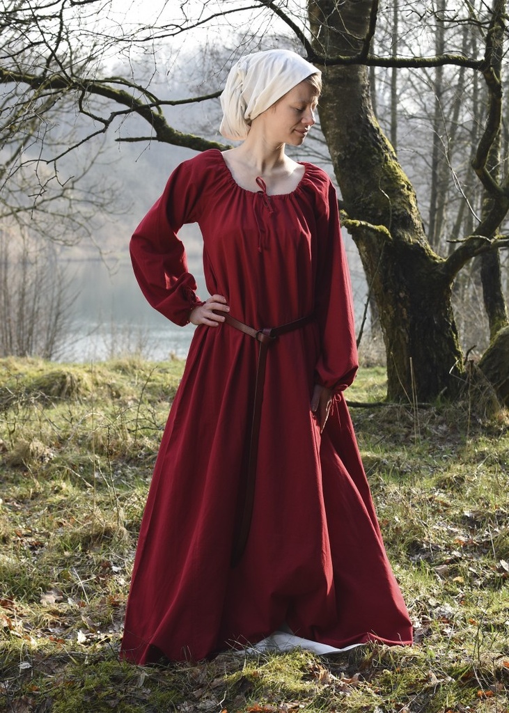 Mittelalterkleid Ana Unterkleid rot Mittelalter Gewandung für Markt und LARP