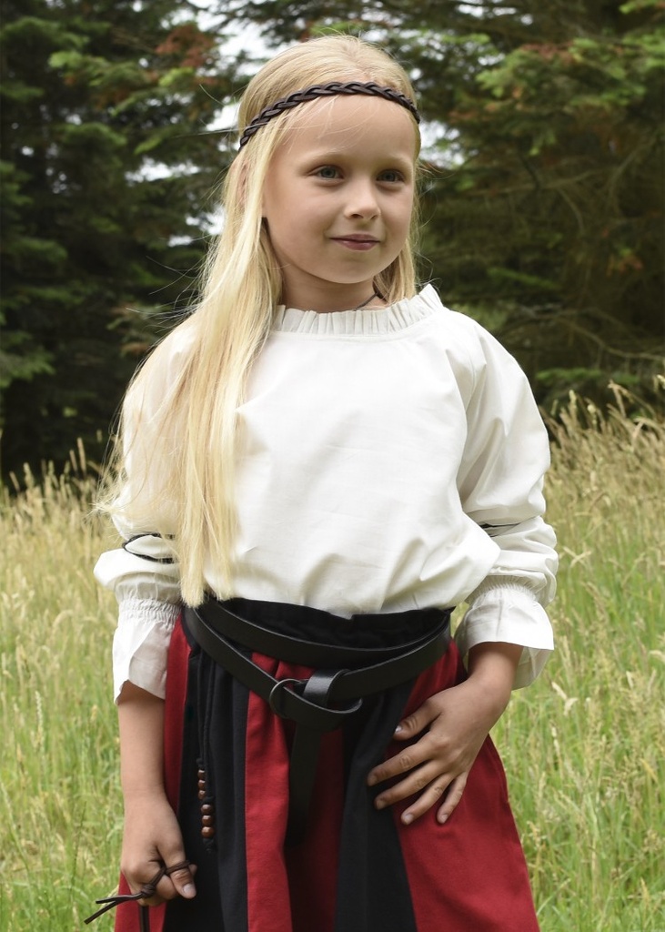 [32007-001] Kinder Mittelalterbluse Helena natur, Baumwolle - Gewand für Mittelalter, Larp und Reenactment (110)