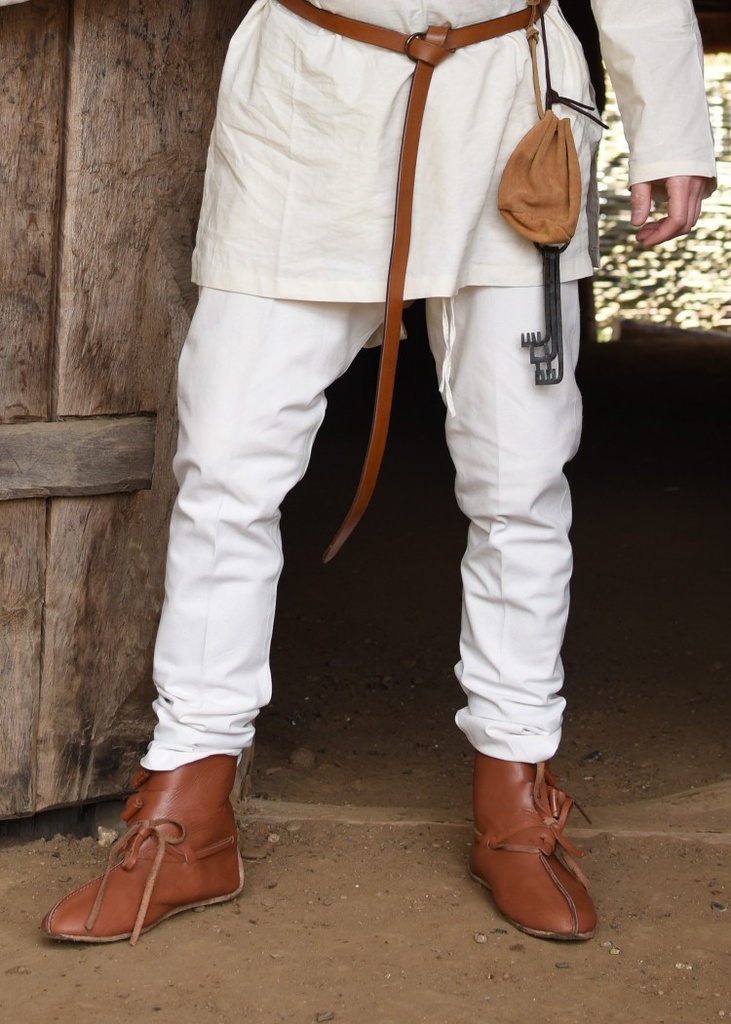 [32052-001] Mittelalter-Beinlinge mit Nestelbändern natur - Hochmittelalter Look von Mittelalter Shopping (S/M)