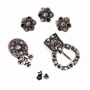 Mittelalter-Gürtel DIY Set "London" in messing oder silber für 2 cm Gürtel