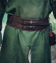 Robuster Wikinger-Gürtel „Anike“ – Dunkelbrauner Ledergürtel für Mittelalter und LARP