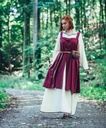 Überkleid 'Inka' rot Schürze Wikinger Gewand - Mittelalter Larp