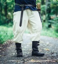 Wikingerhose mit Beinschnürung "Magnus" Natur Baumwolle - Mittelalter Gewand Larp & Reenactment