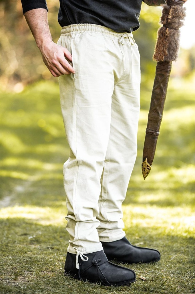 [35375-001] Mittelalterhose „Arvo“ – Authentischer Komfort in Hanffarbe (S)