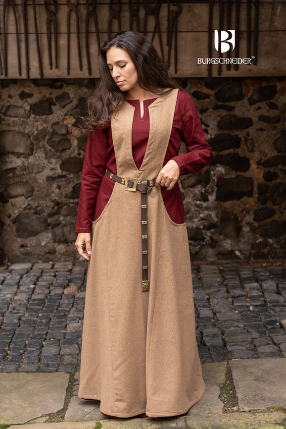 [35585-001] Surcot Ivrea - Wolle Kamel - Mittelalterliches vom Burgschneider (S)