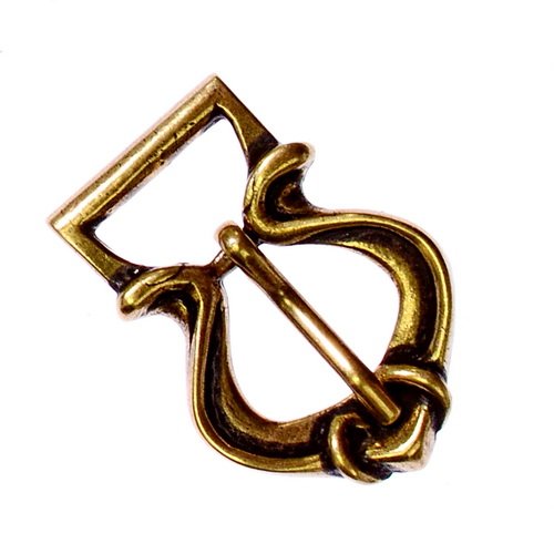 [35655-002] Rus Gürtelschnalle  für 1,5 cm Gürtel Wikinger Replik Mittelalter Reenactment (Bronzefarben)