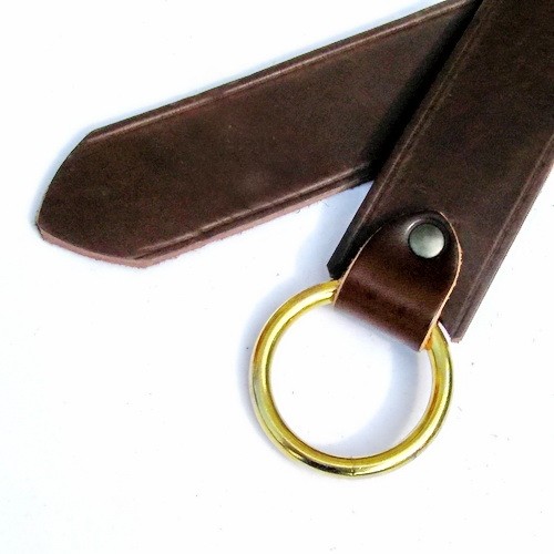 [10 Ring-G 4 KE.br] Eisenzeitlicher Ringgürtel 4 cm Kernleder (braun)