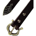 Norwegischer Wikinger Gürtel mit Riemenende 2 cm  - Accessoire für Mittelalter Reenactment, Larp & Fantasy Gewandung