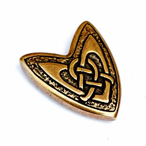 [4327-002] Keltisches Riemenende für 4  cm Gürtel - Mittelalter, Reenactment und Larp (silber)