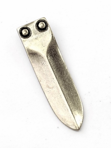 [09 Ge-En 2:A.si] Riemenendbeschlag für 2 cm (silber)
