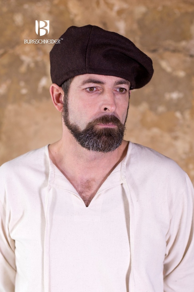 [4503-001] Barett Harald Wolle Braun -  Mittelalterliches vom Burgschneider (S)