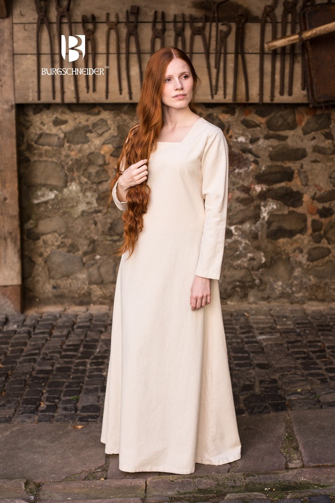 [5097-001] Unterkleid Johanna Natur - Mittelalterliches vom Burgschneider (S)