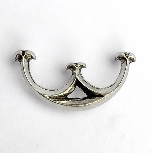 [5234-001] Beschlag für Nierentasche klein - Replik Mittelalter Schmuck (silber)
