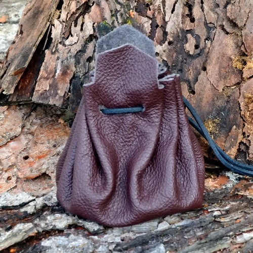 Großer Lederbeutel (L) Accessoire für Mittelalter Reenactment, Larp & Fantasy Gewandung