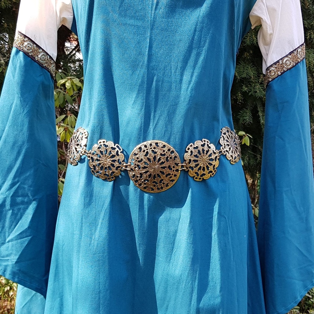 [C-5337-2] Kettengürtel Hüftgürtel Uta - Accessoire für Larp, Mittelalter und Alltag (messing)