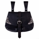 Frühmittelalter Tasche aus Leder mit Beschlägen