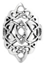 Eleganter keltischer Damenring ARANY aus 925er Silber mit kraftvollem Knotenmuster